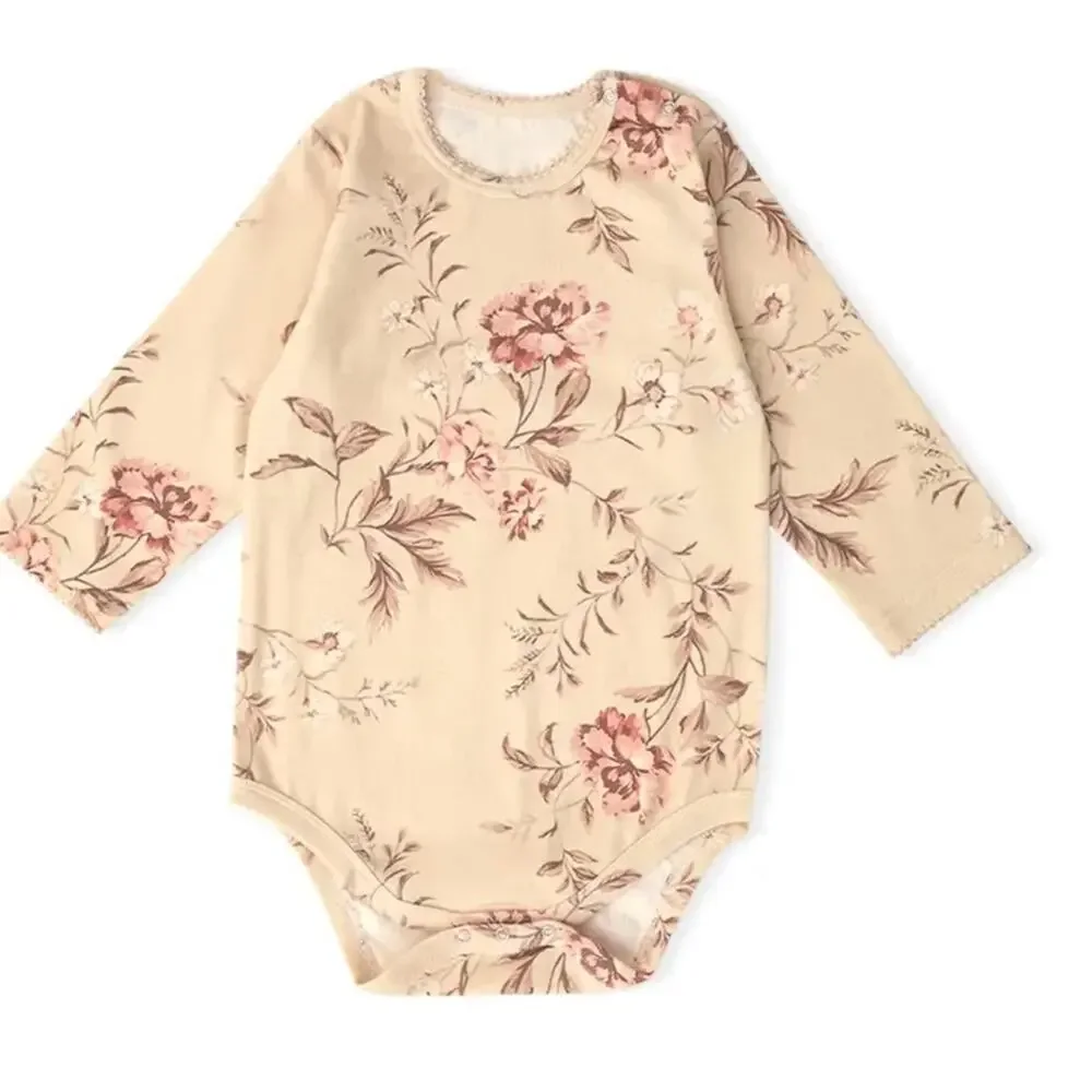 New baby long sleeved romper with flowers 3-6 months